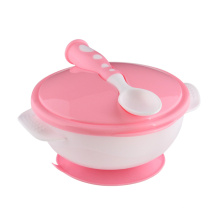 baby toddler feeding set BPA free plastic baby suction bowl with baby spoon